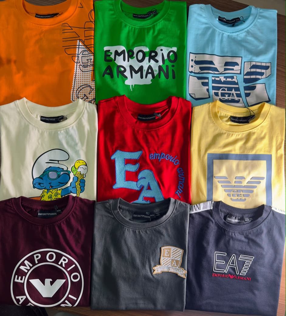 Armani Exchange Premium Quality Cotton Round Neck Half Sleeve Kids T-Shirt - 51 Pc