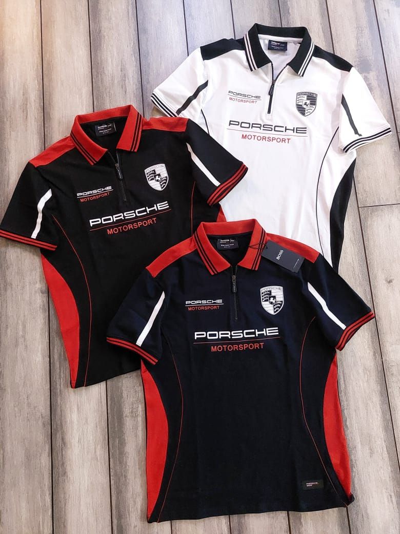Boss x Porsche Premium Quality Collar Neck Half Sleeve Men's T-Shirt - 46 Pc
