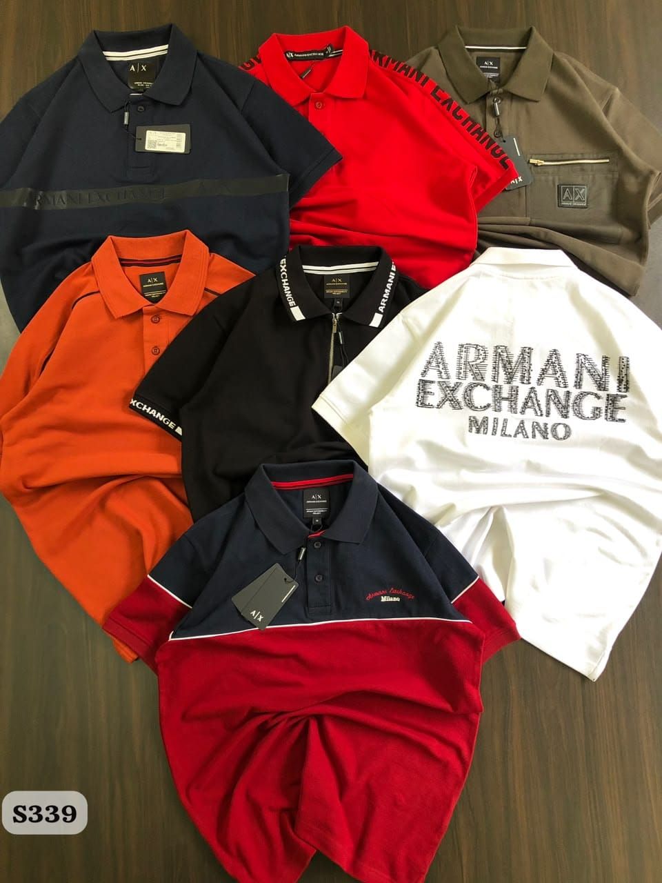 Armani Exchange Premium Quality Collar Neck Half Sleeve Men's T-Shirt - 68 Pc