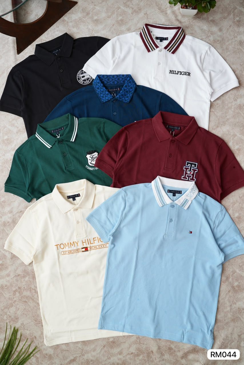 ​Tommy Premium Quality Collar Neck Half Sleeve Men's T-Shirt - 52 Pc