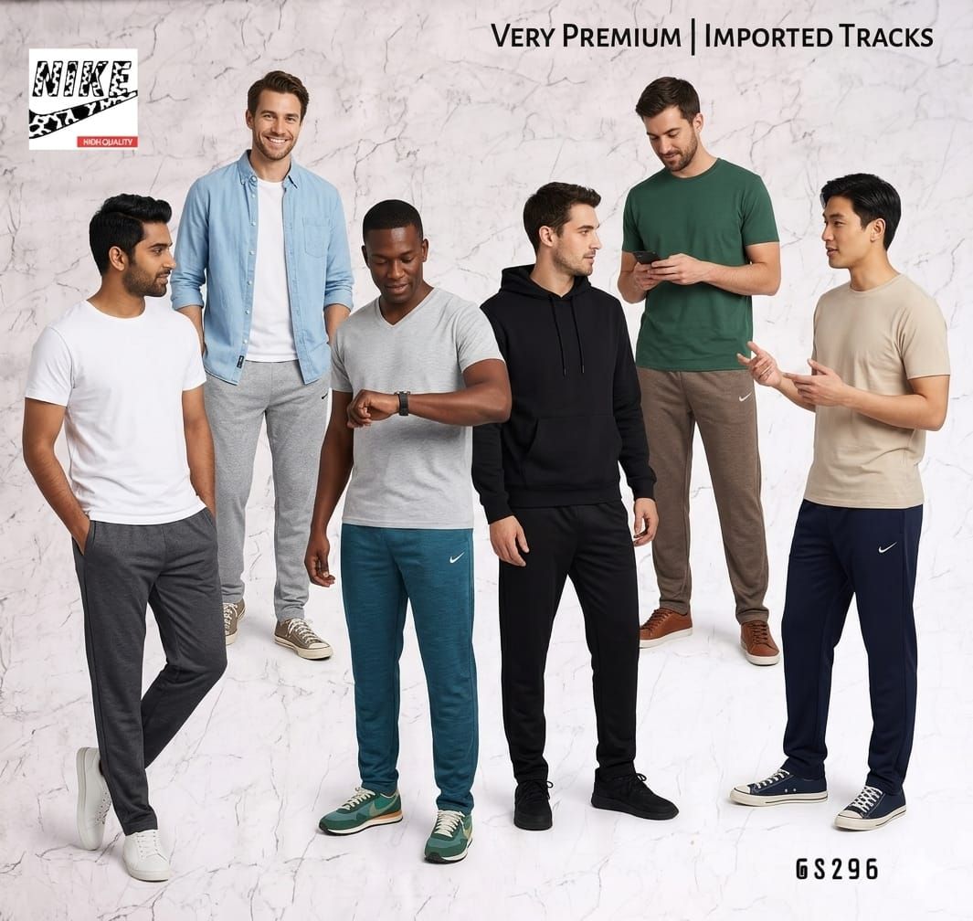 Nike Premium Quality High End Imported UltraSoft toed melange Men's Track Pant - 56 Pc
