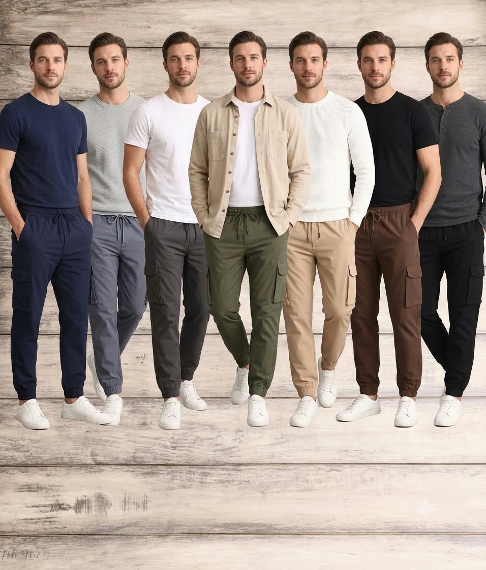 Men's Branded Premium Quality Men's Cargo Joggers - 30 Pc