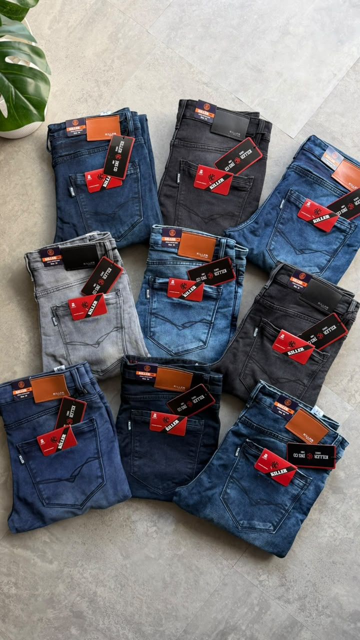 Killer Premium Quality Slim Fit | Full Length High Gsm Knitted Stretchable Denim Men's Jeans - 65 Pc