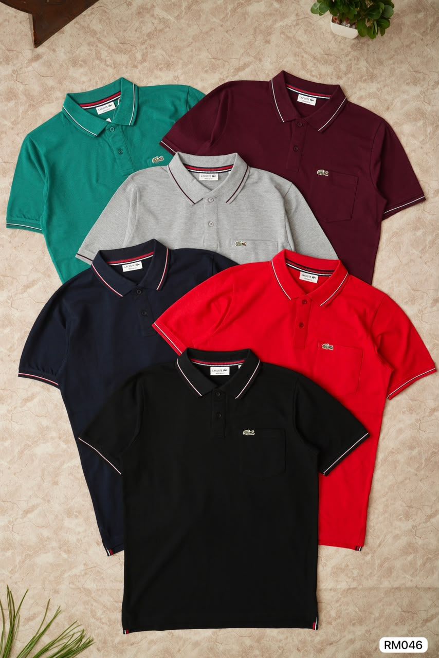 Men's Branded Premium Quality Collar Neck Half Sleeve Men's T-Shirt - 40 Pc
