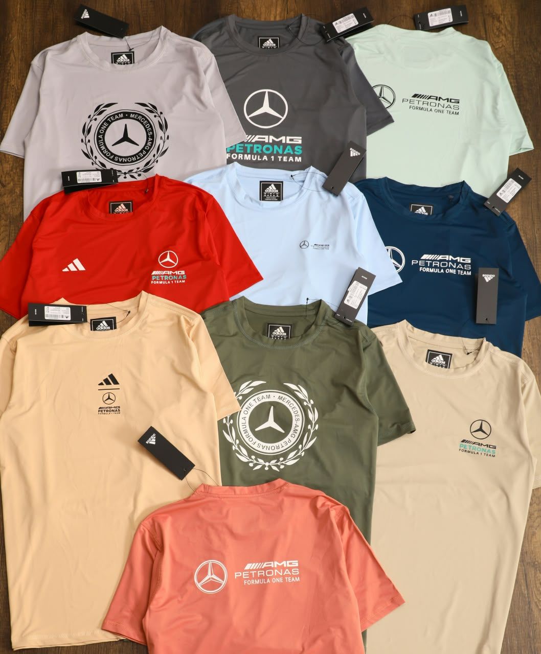 Adidas-Amg Benz Premium Quality Pure Dryf-it Round Neck Half Sleeve Men's T-Shirt - 43 Pc