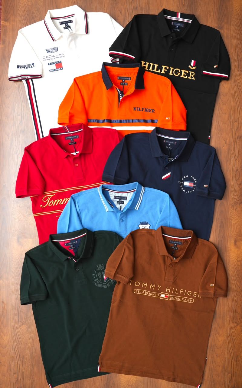 Tommy Hilfiger Premium Quality Cotton Collar Neck Half Sleeve Men's T-Shirt - 45 Pc