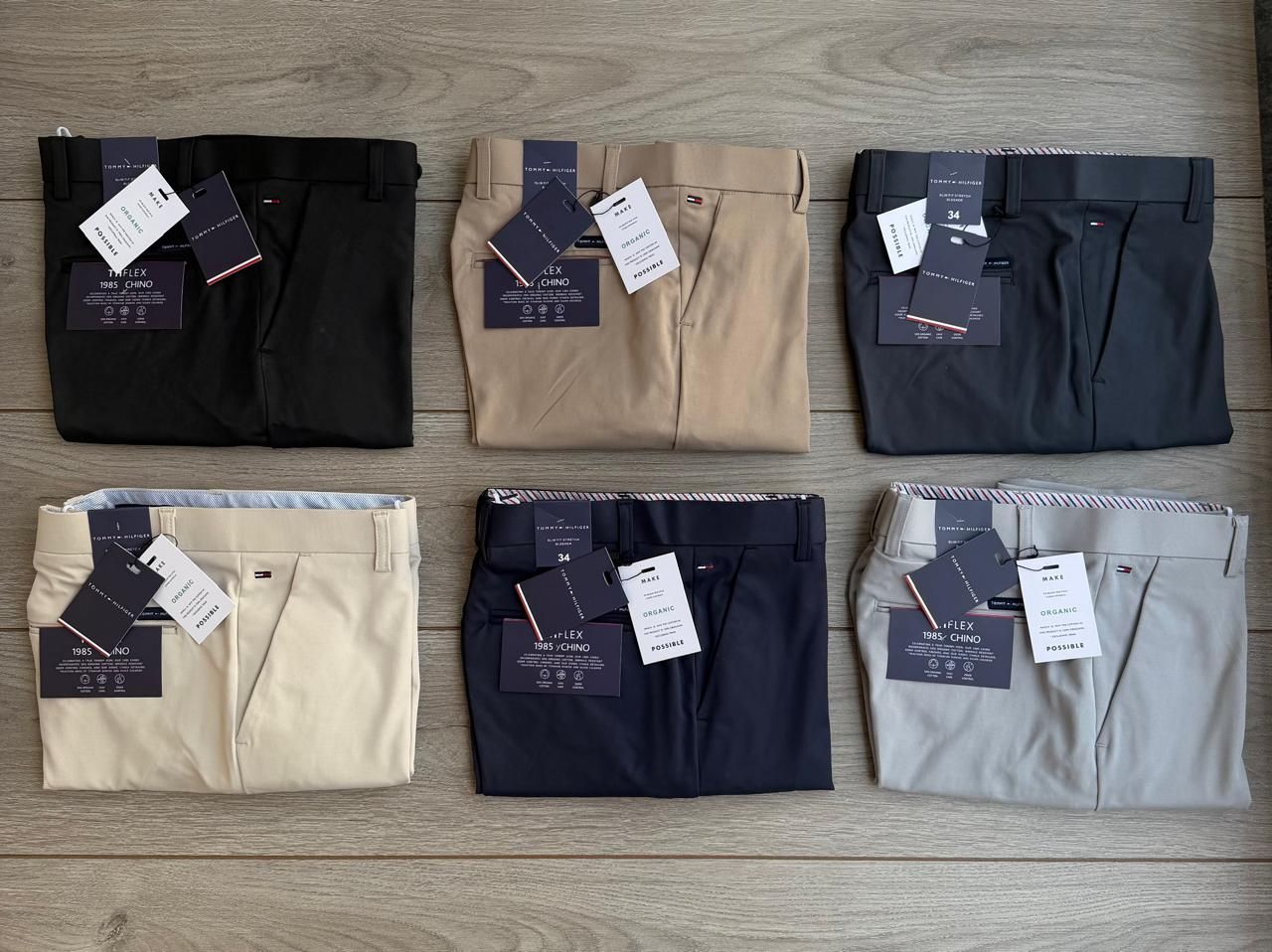 ​Tommy Hilfiger Premium Quality Imported Dobby Lycra Men's Formal Pant - 48 Pc