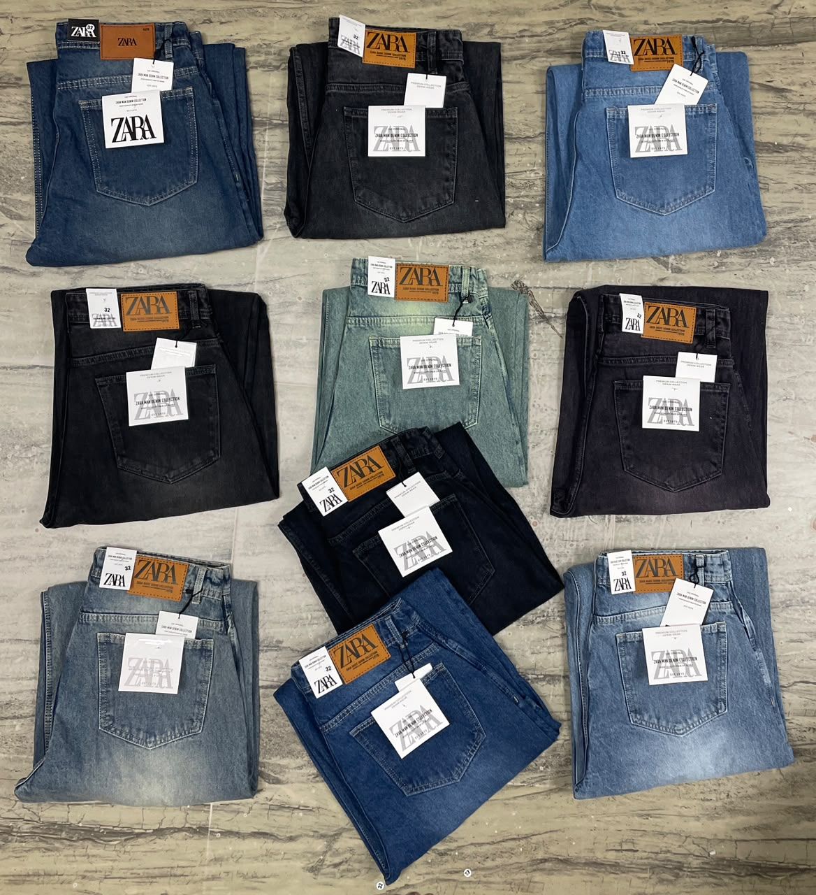 Zara Premium Quality Baggy Fit Cotton Men's Jeans - 60 Pc