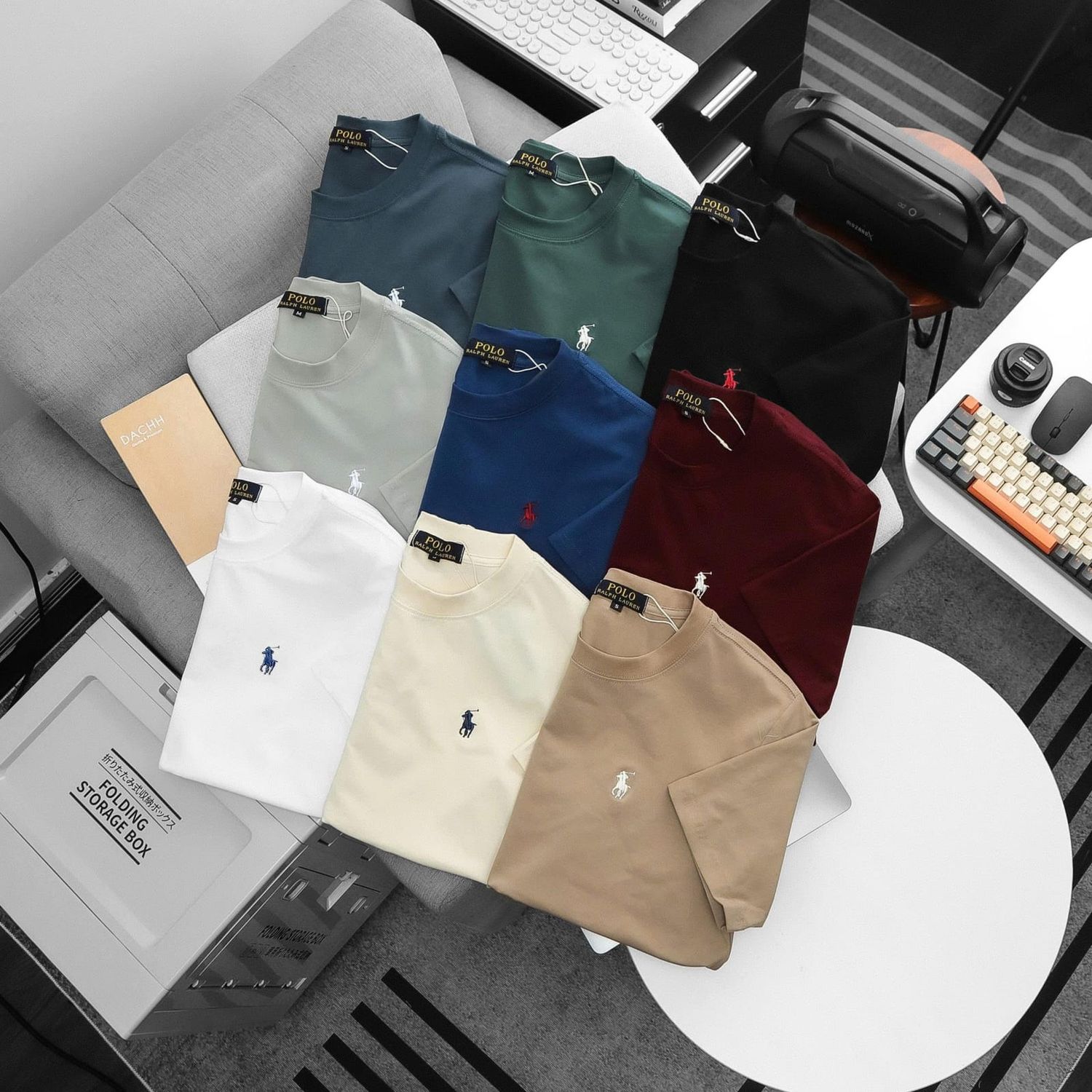 Ralph Lauren Premium Quality Round Neck Half Sleeve Men's T-Shirt - 80 Pc