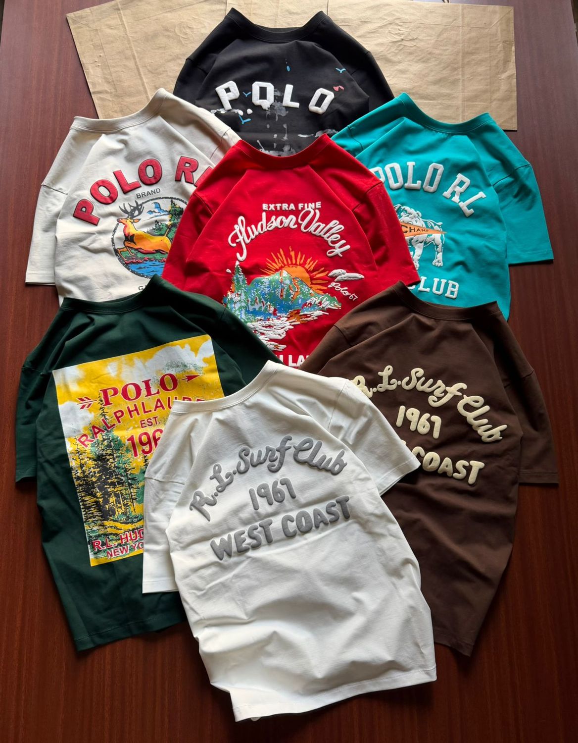Ralph Lauren Premium Quality Round Neck Half Sleeve Men's T-Shirt - 62 Pc
