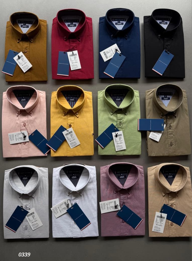 Tommy Hilfiger Premium Quality  Cotton Oxford Collar Neck Full Sleeve Men's Shirt - 50 Pc