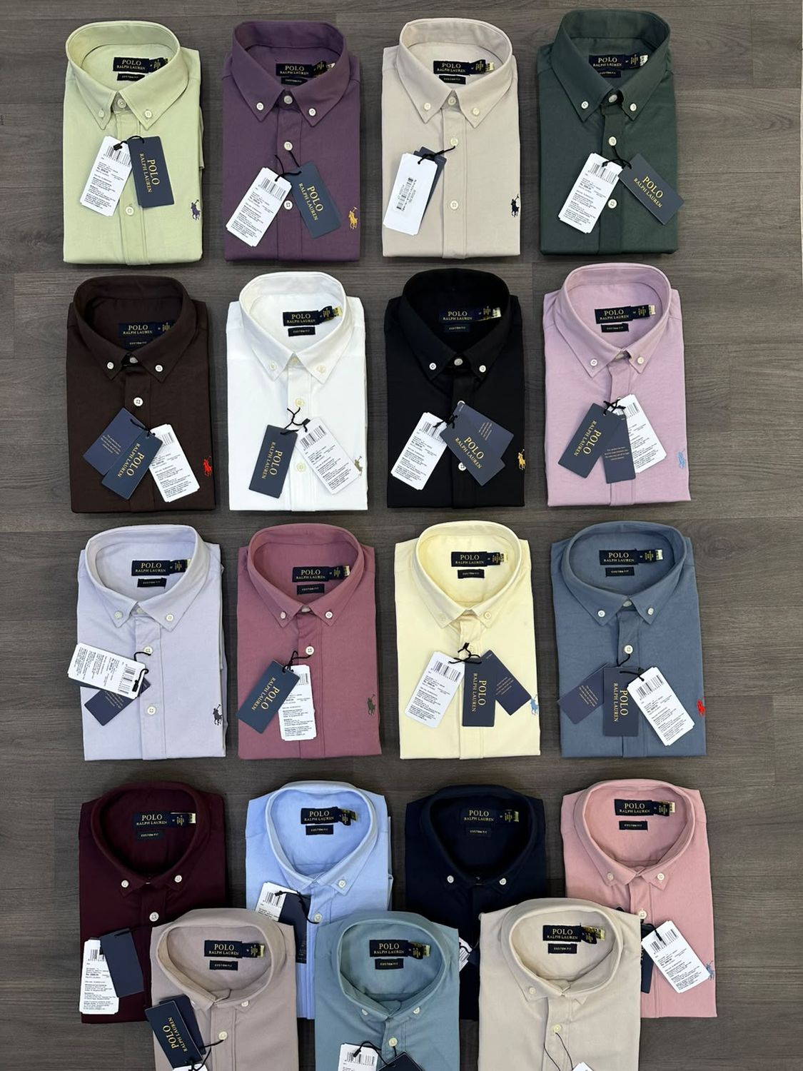 Ralph Lauren Premium Quality Collar Neck Full Sleeve Men's Shirt - 90 Pc