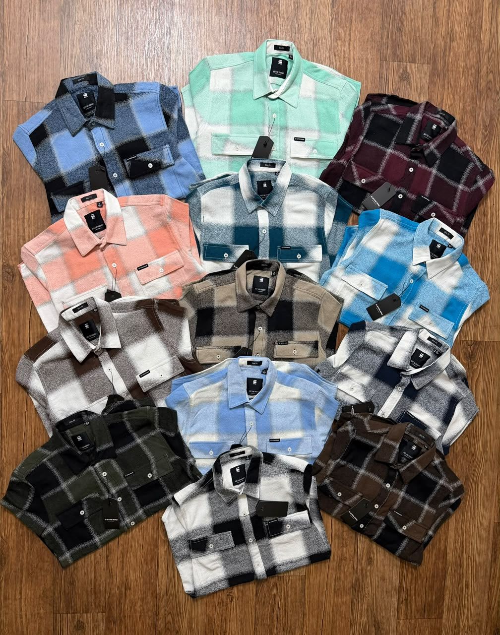 G Star Premium Quality Collar Neck Full Sleeve Men's Shirt - 56 Pc