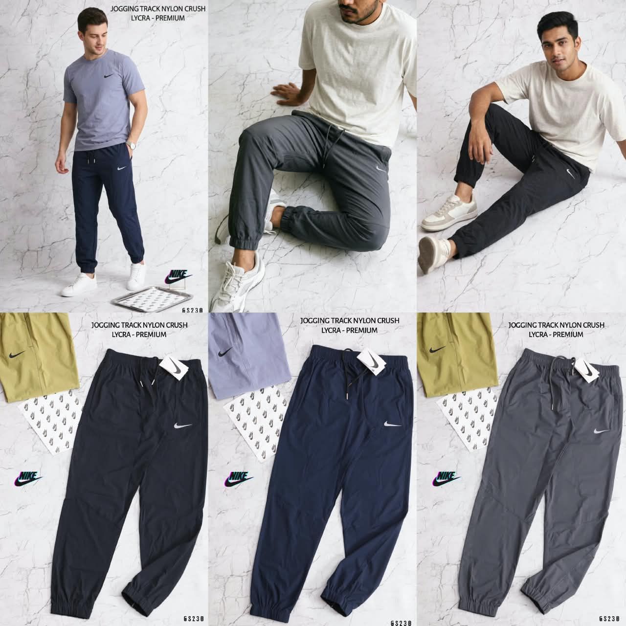 Nike Premium Quality High End Imported Nylon Crush Lycra Men's Joggers - 36 Pc
