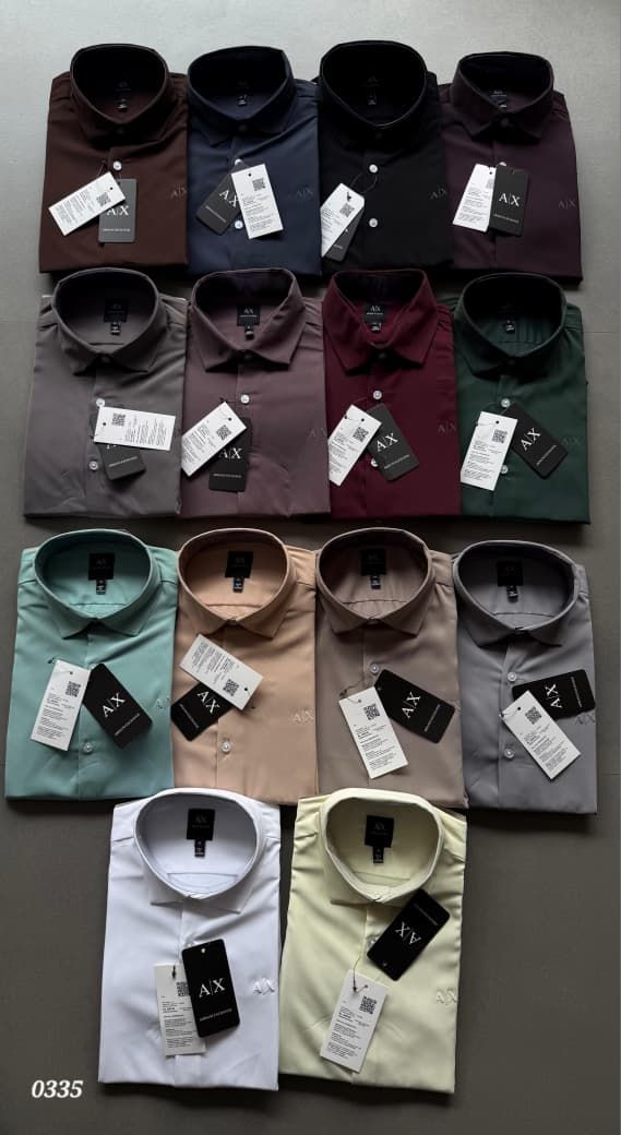 Armani Exchange Premium Quality Cotton Collar Neck Full Sleeve Men's Shirt - 65 Pc