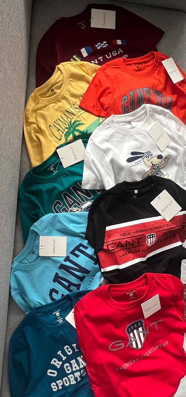 Gant Premium Quality Cotton Round  Neck Half Sleeve Men's T-Shirt - 56 Pc