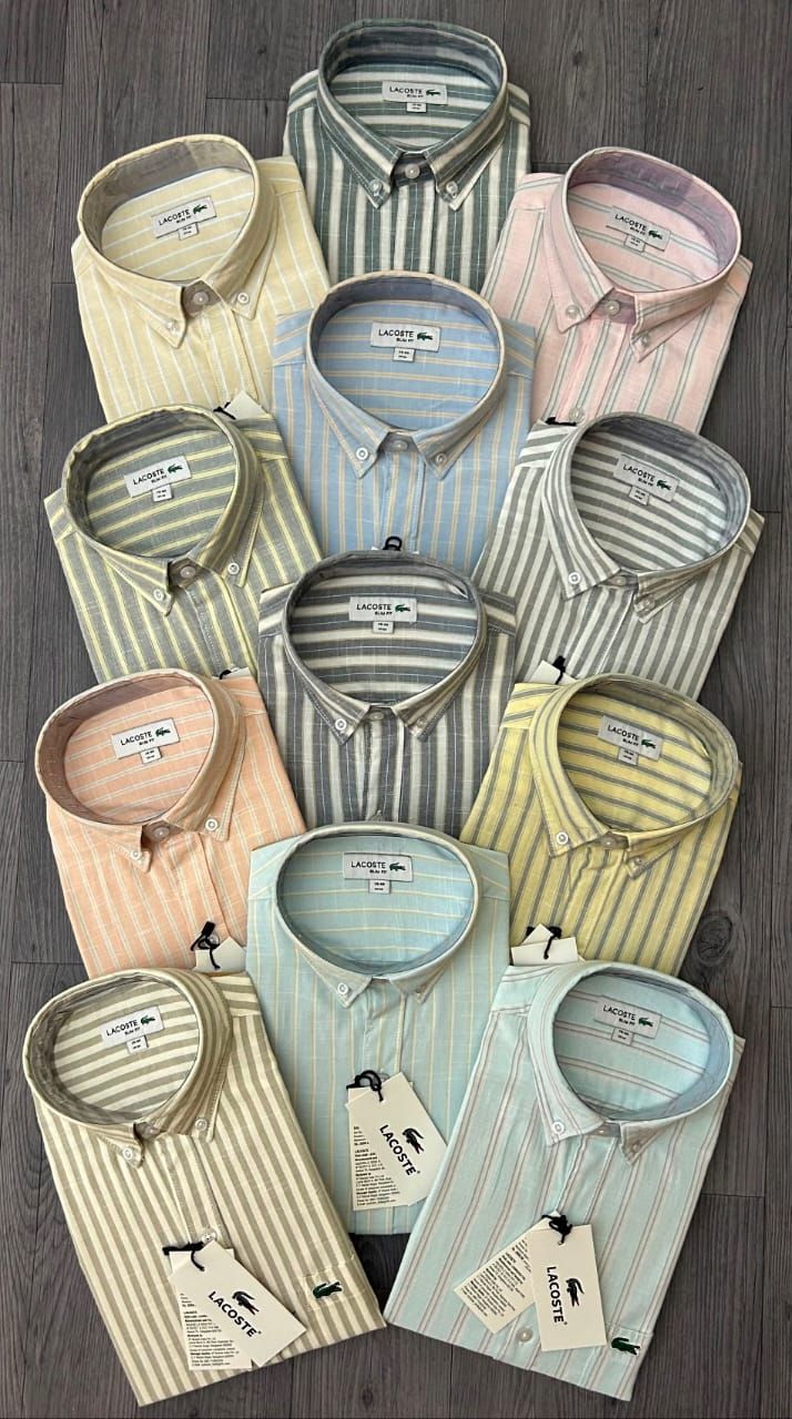 Men's Branded Premium Quality  Classic cotton Linen fabric Slim fit full sleeve Men's Shirt - 64 Pc