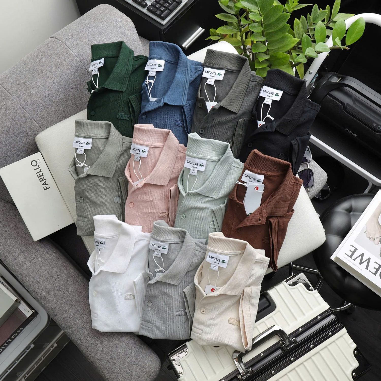 Men's Branded Premium Quality Collar Neck Half Sleeve Men's T-shirt - 64 Pc