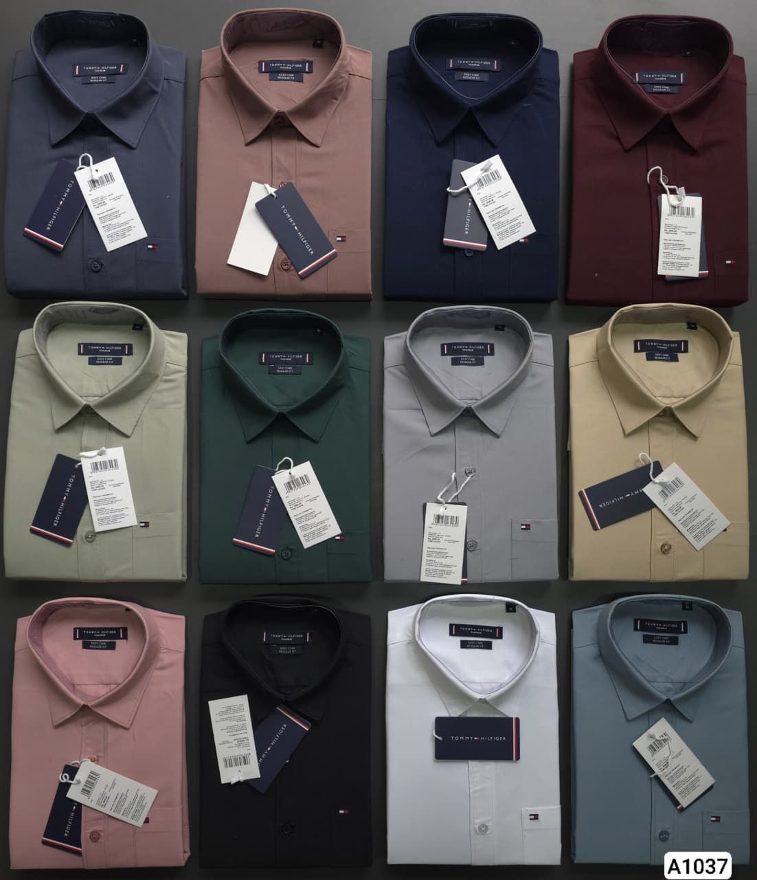 Tommy Hilfiger Premium Quality Collar Neck Full Sleeve Men's Shirt - 51 Pc