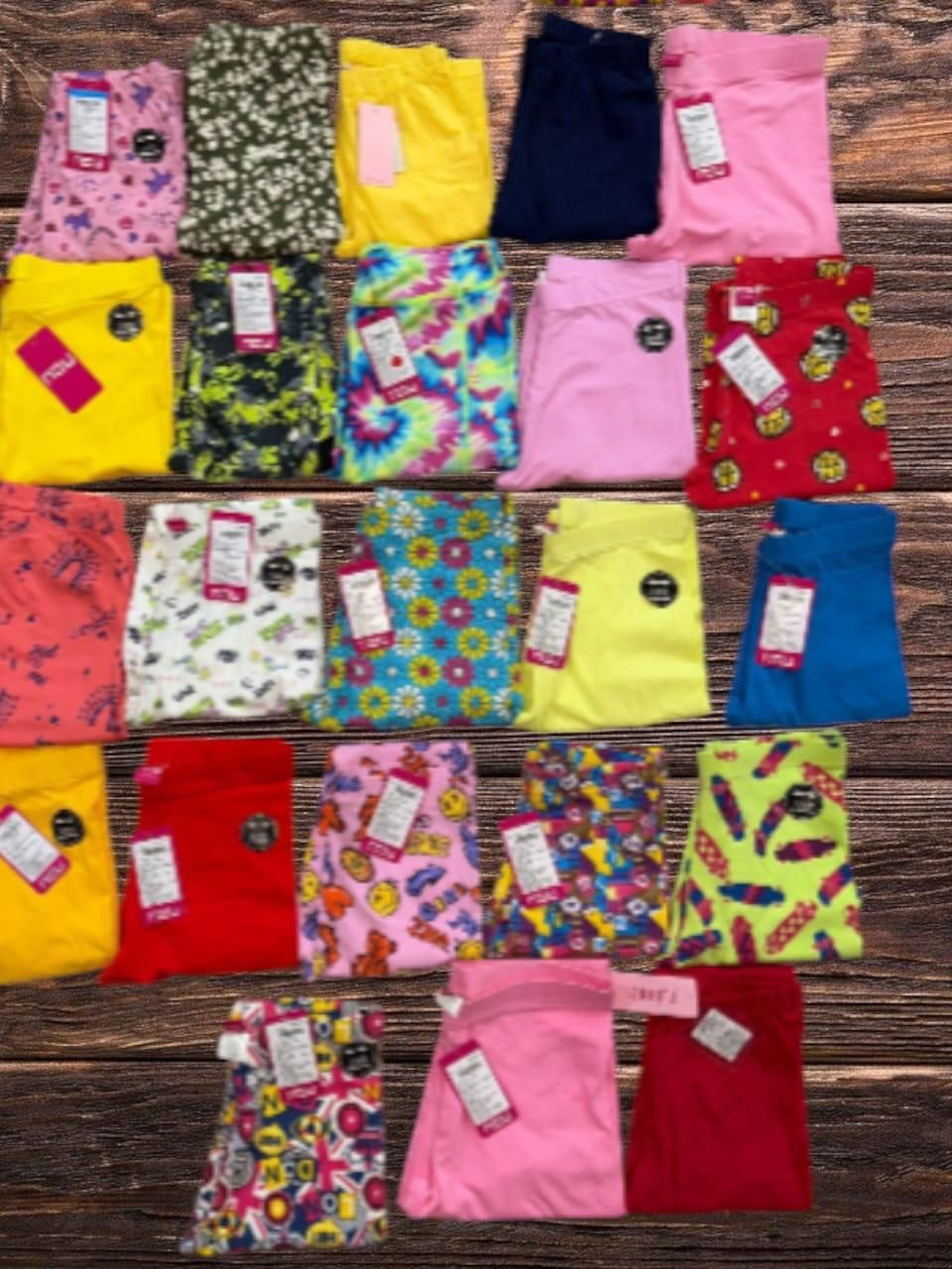Kids Reliance &amp; Now Brand Original Premium Quality Cotton Girls brand original four way leggings - 100 Pc