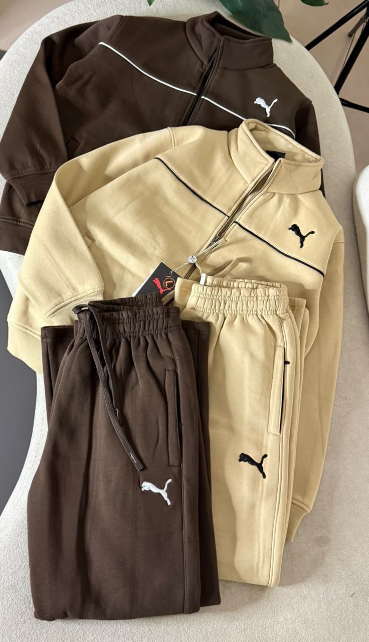 Puma Premium Quality Cotton Fleece Men's Zipper Tracksuit - 16 Set