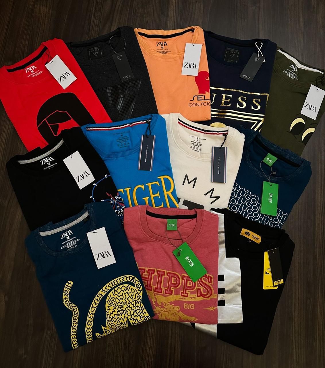 Multi Branded Premium Quality Cotton Round Neck Full Sleeve Men's Sweatshirt - 70 Pc