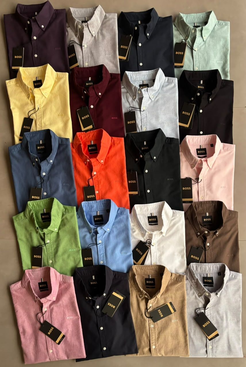 Boss Premium Quality Oxford Collar Neck Full Sleeve Men's Shirt - 150 Pc