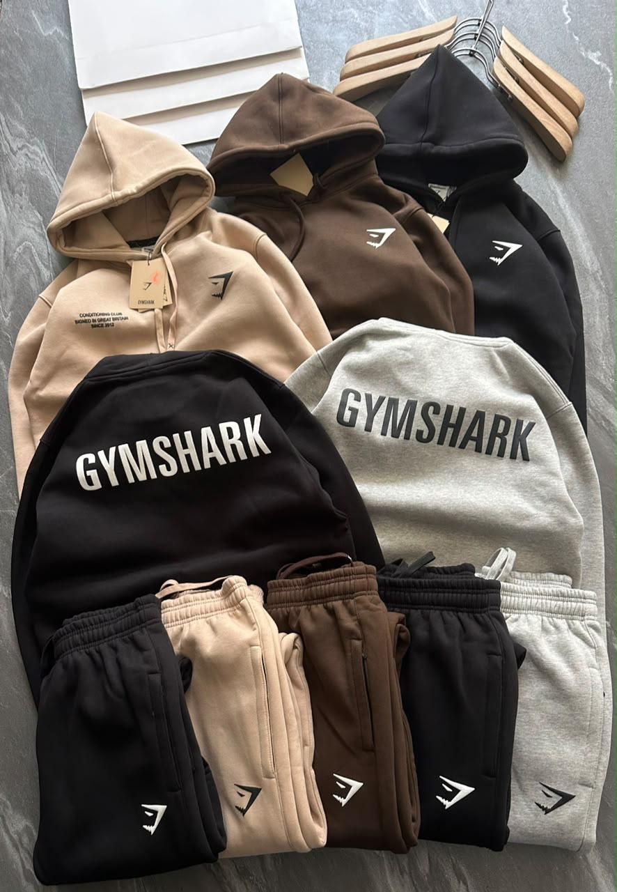 Gymshark Premium Quality Cotton Knitting Fleece Men's Tracksuit - 20 Set