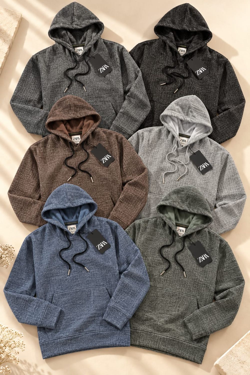Zara Premium Quality Hooded Full Sleeve Men's Hoodie - 56 Pc