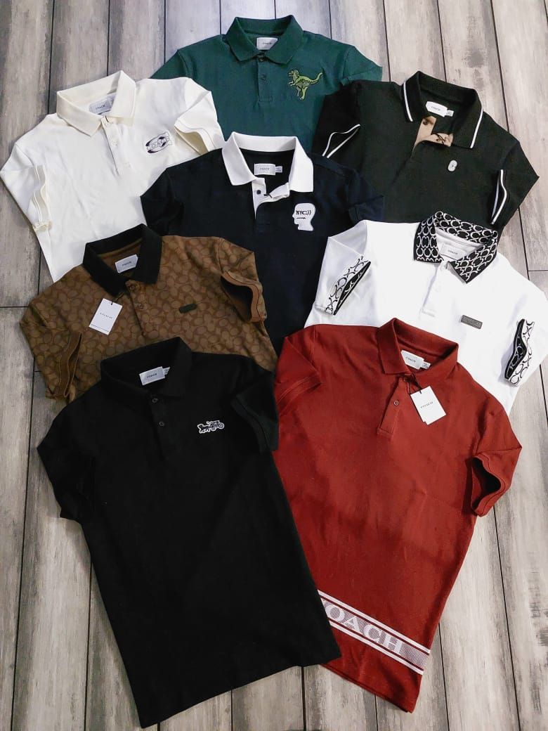 Coach Premium Quality Collar Neck Half Sleeve Men's T-Shirt - 68 Pc