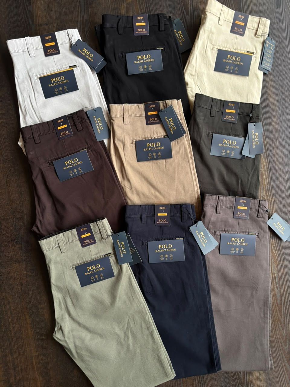 Ralph Lauren Premium Quality Twill lycra Men's Chinos - 65 Pc