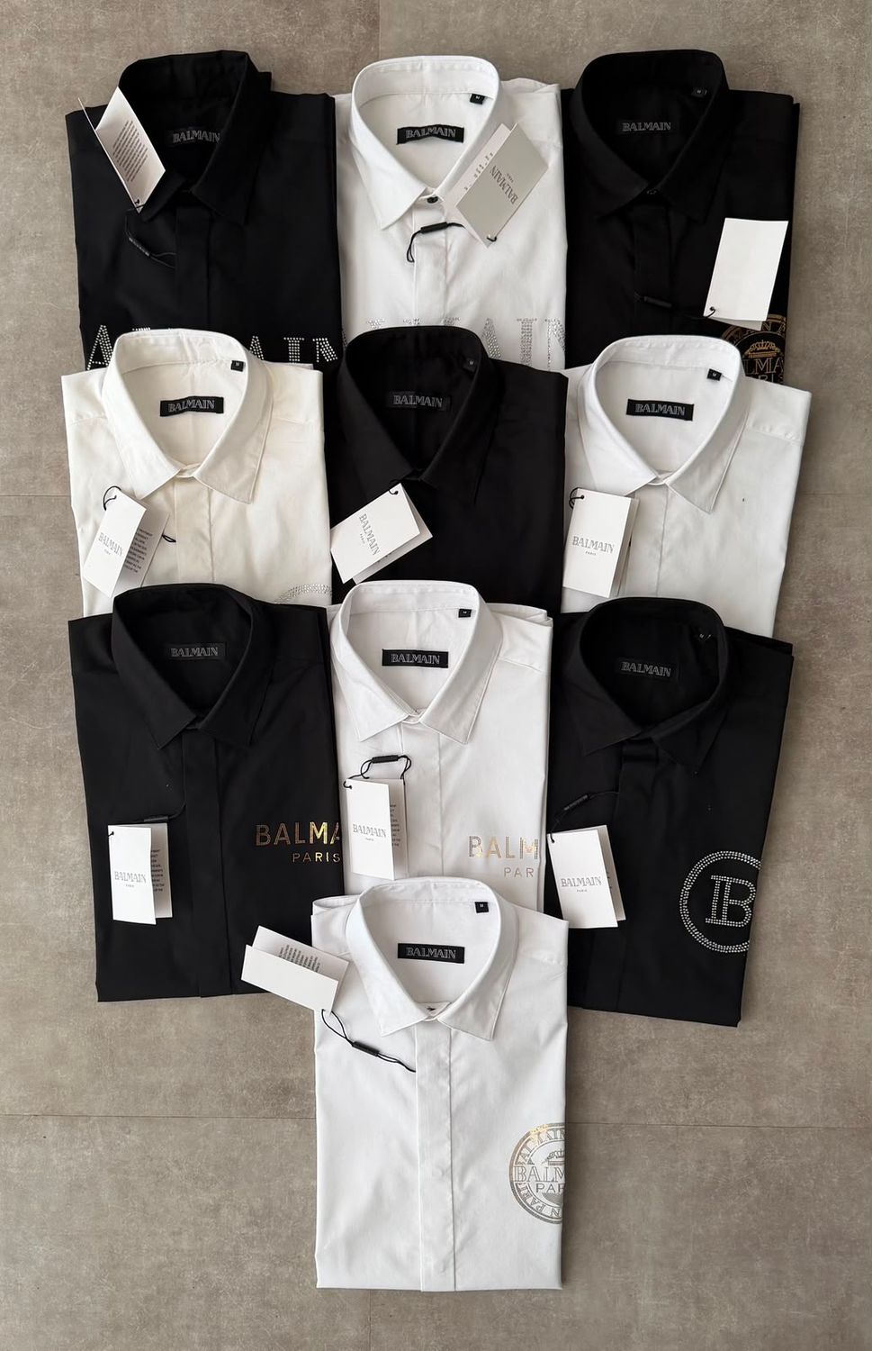 Balmain Premium Quality Collar Neck Full Sleeve Men's Shirt - 54 Pc