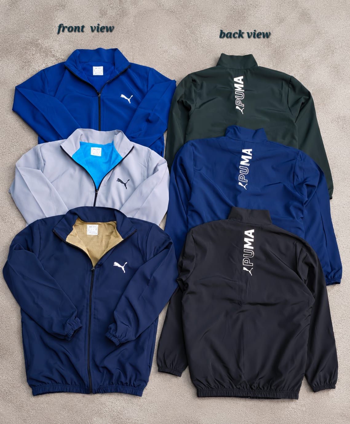 Puma Premium Quality Ns Lycra Collar Neck Full Sleeve Zipper Men's Knitted Jacket - 25 Pc