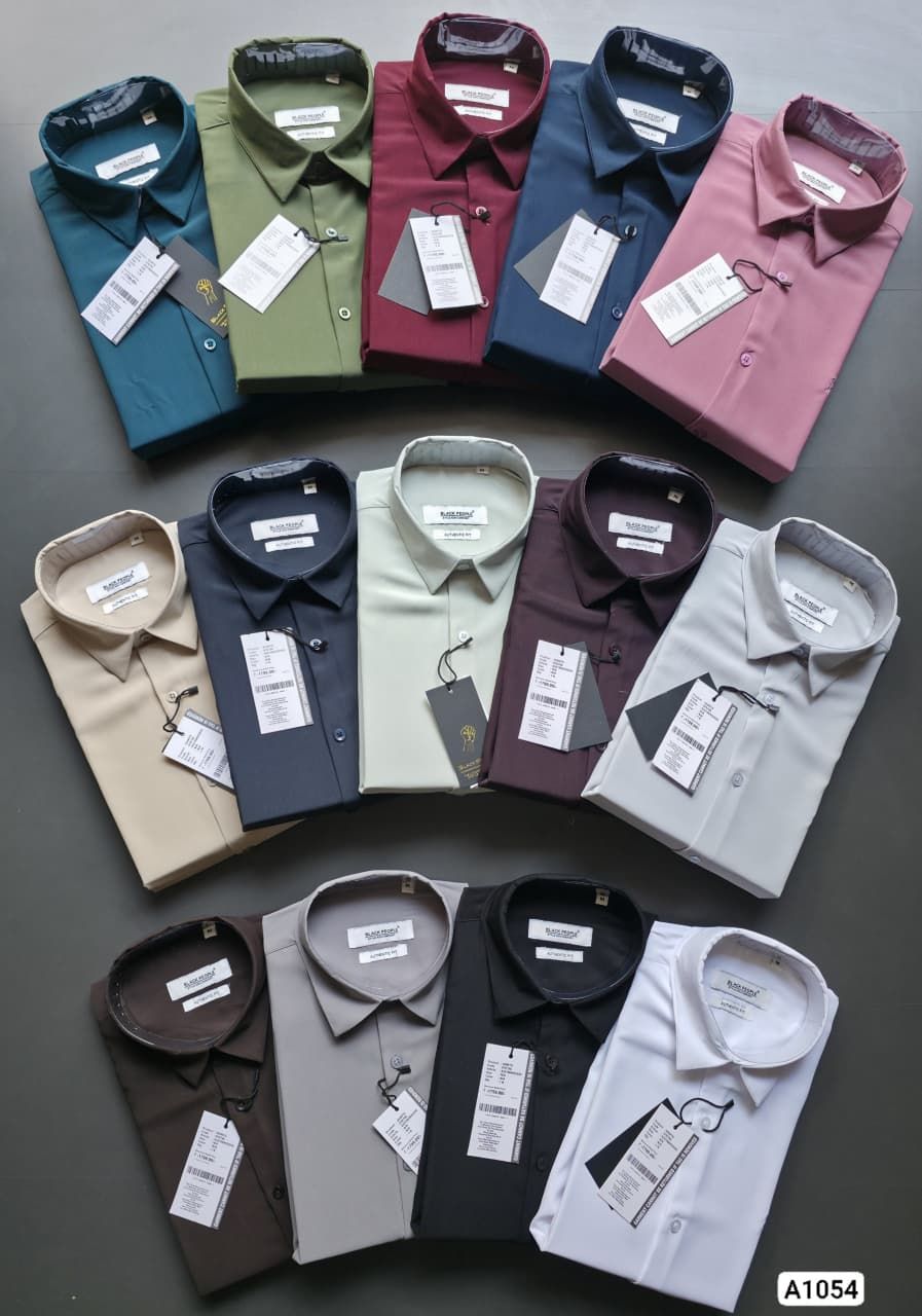 Black People Premium Quality Collar Neck Full Sleeve Men's Shirt - 64 Pc