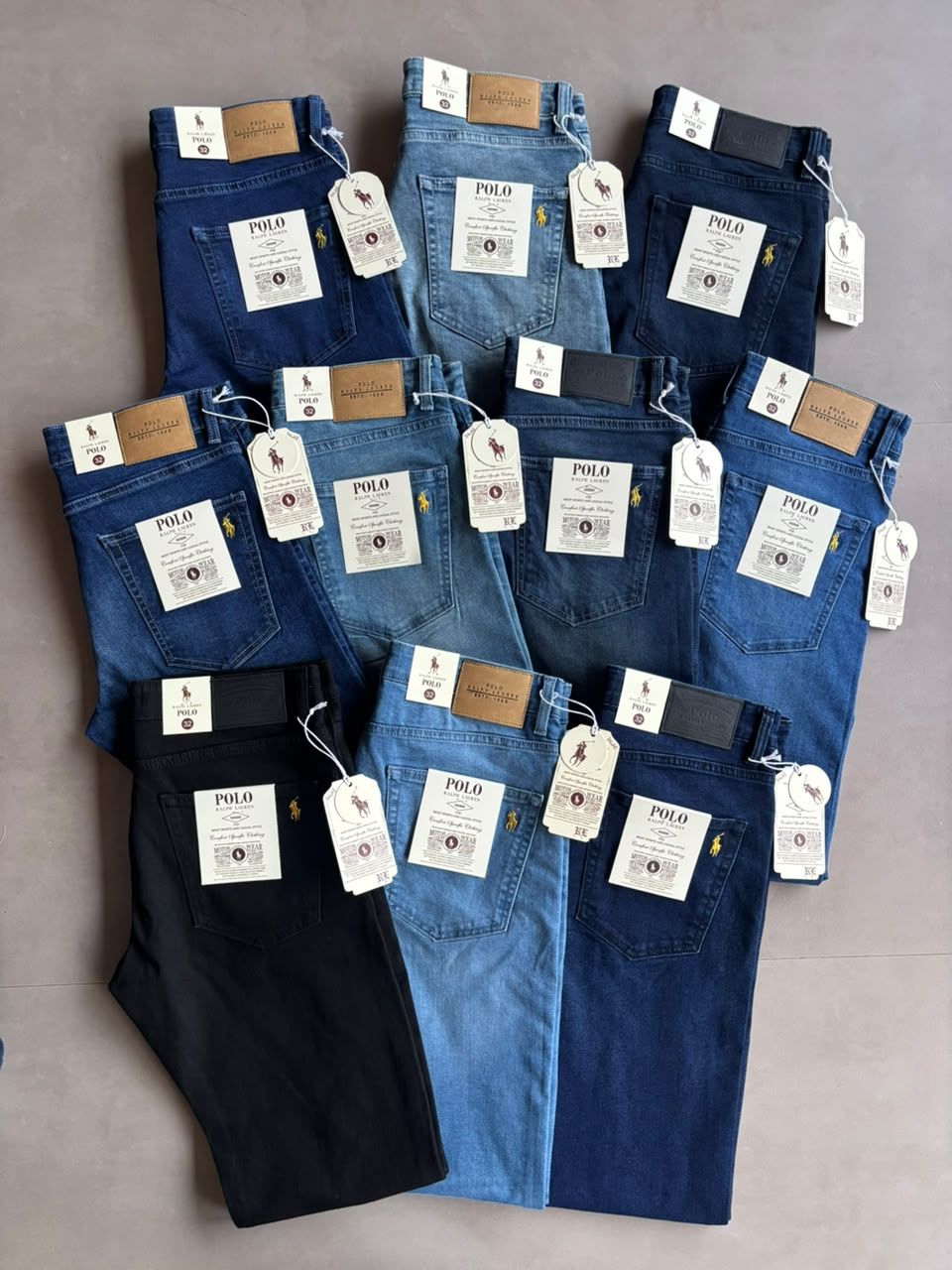 Ralph Lauren Premium Quality Original Hampton Straight stretch Men's Jeans - 72 Pc