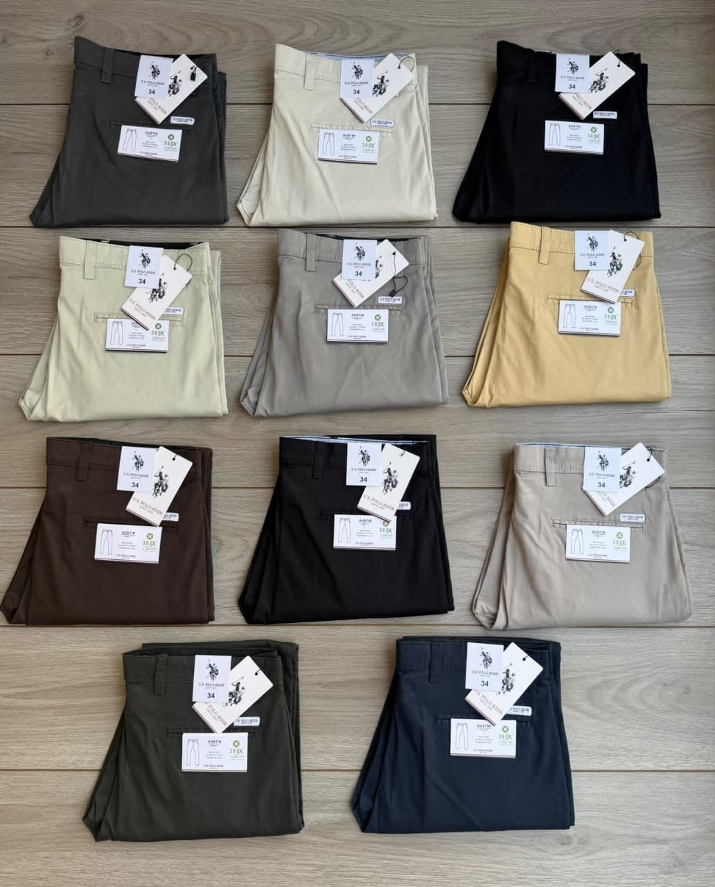 Us Polo Premium Quality Cotton Twill Lycra Slim Fit Men's Formal Pant - 87 Pc