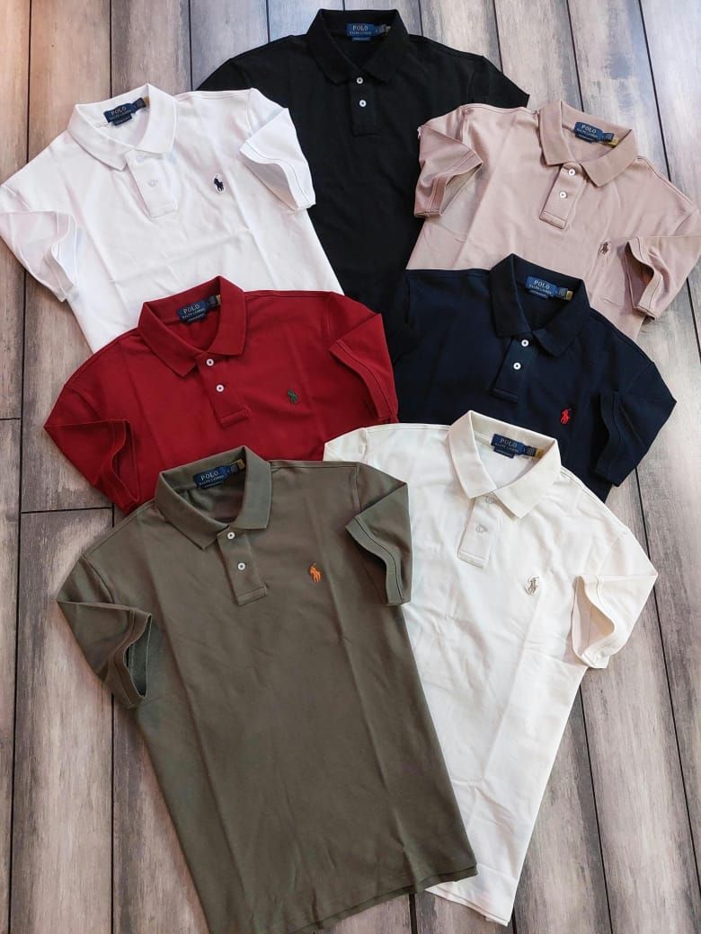 Ralph Lauren Premium Quality Collar Neck Half Sleeve Men's T-Shirt - 53 Pc