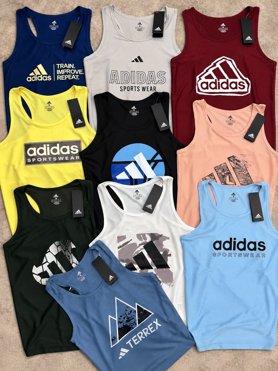 ​Adidas Premium 10A Quality Dri-Fit Sleeveless Men's T-shirt - 85 Pc