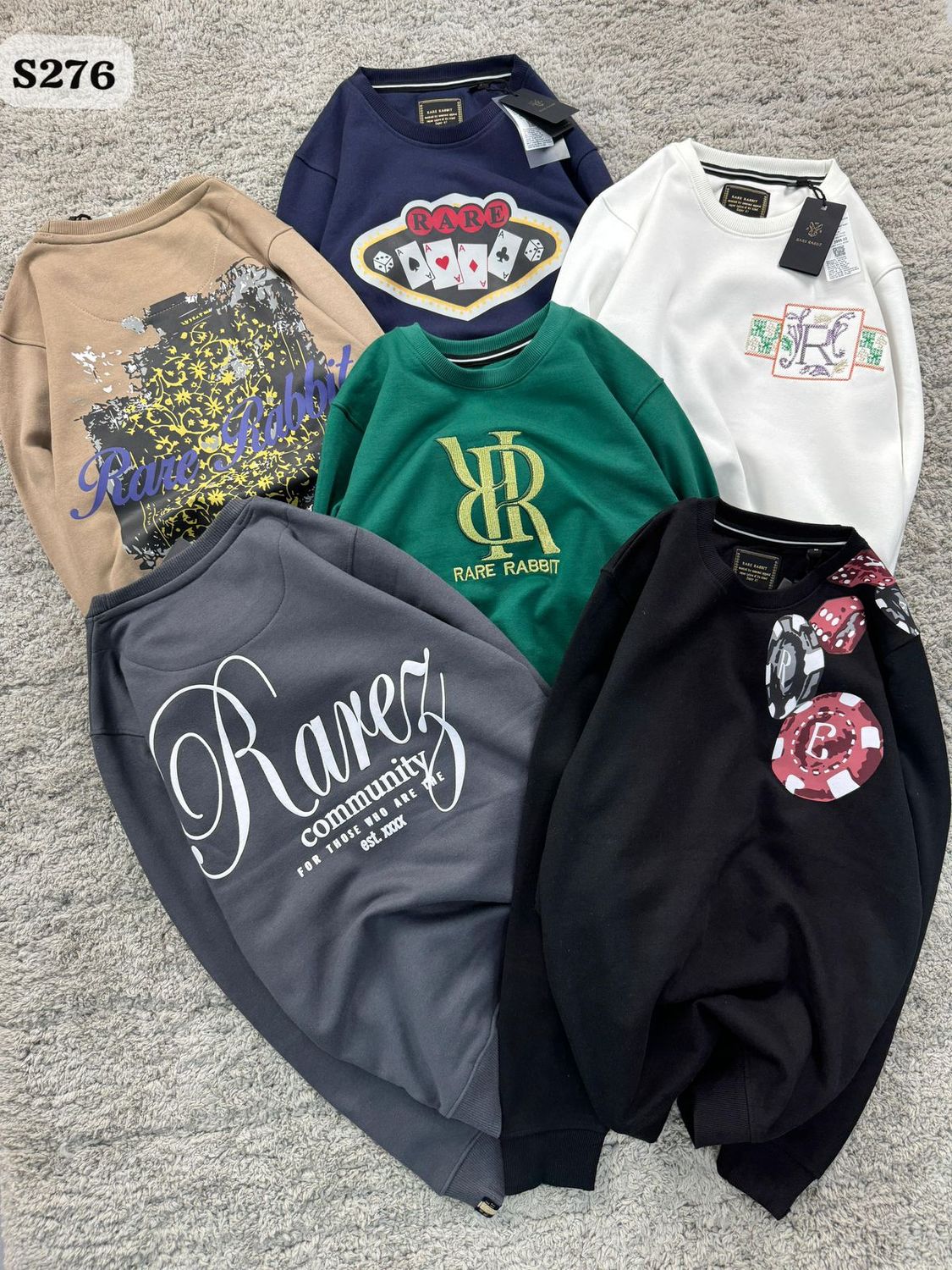Rare Rabbit Premium Quality Cotton Round Neck Full Sleeve Men's Pullover - 54 Pc