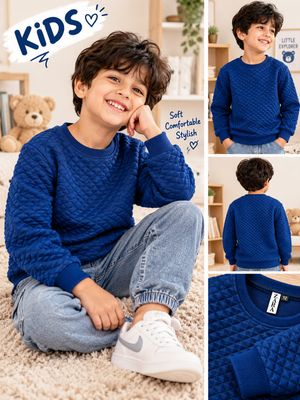 Zara Premium Quality Round Neck Full Sleeve Kids Sweatshirt - 48 Pc