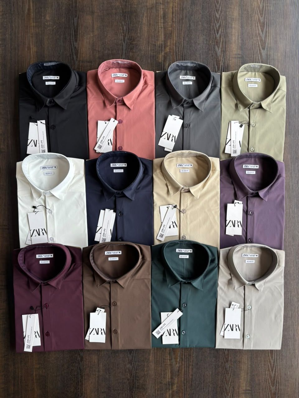 Zara Premium Quality Collar Neck Full Sleeve Men's Shirt - 85 Pc