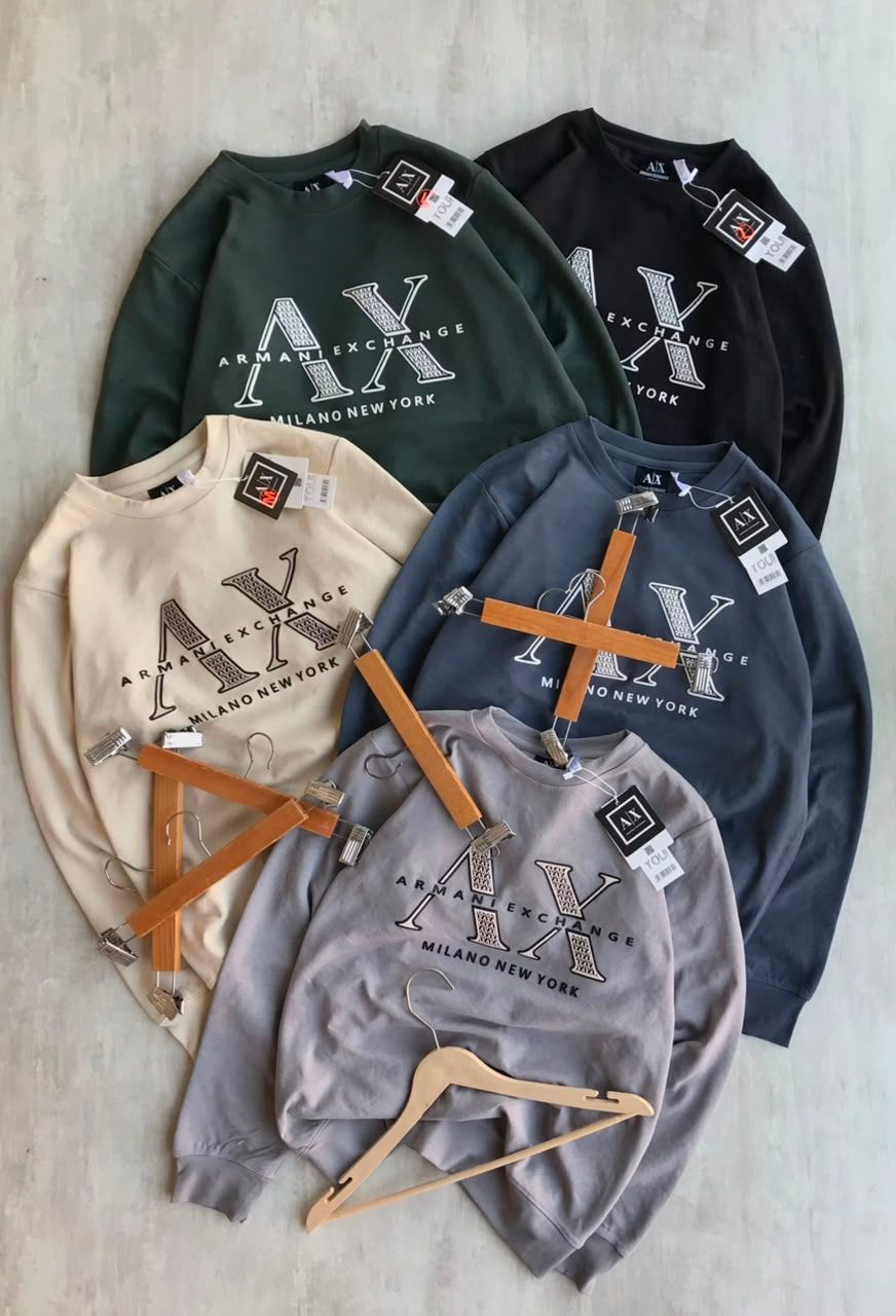 Armani Exchange Premium Quality Round Neck Full Sleeve Men's Pullover - 40 Pc