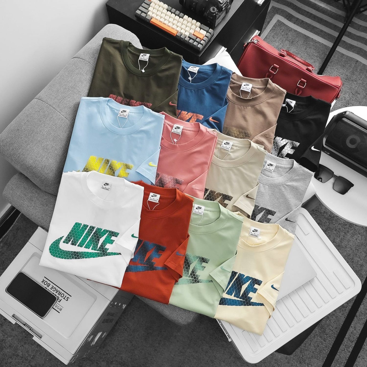 Nike Premium Quality Cotton Round Neck Half Sleeve Men's T-Shirt - 54 Pc