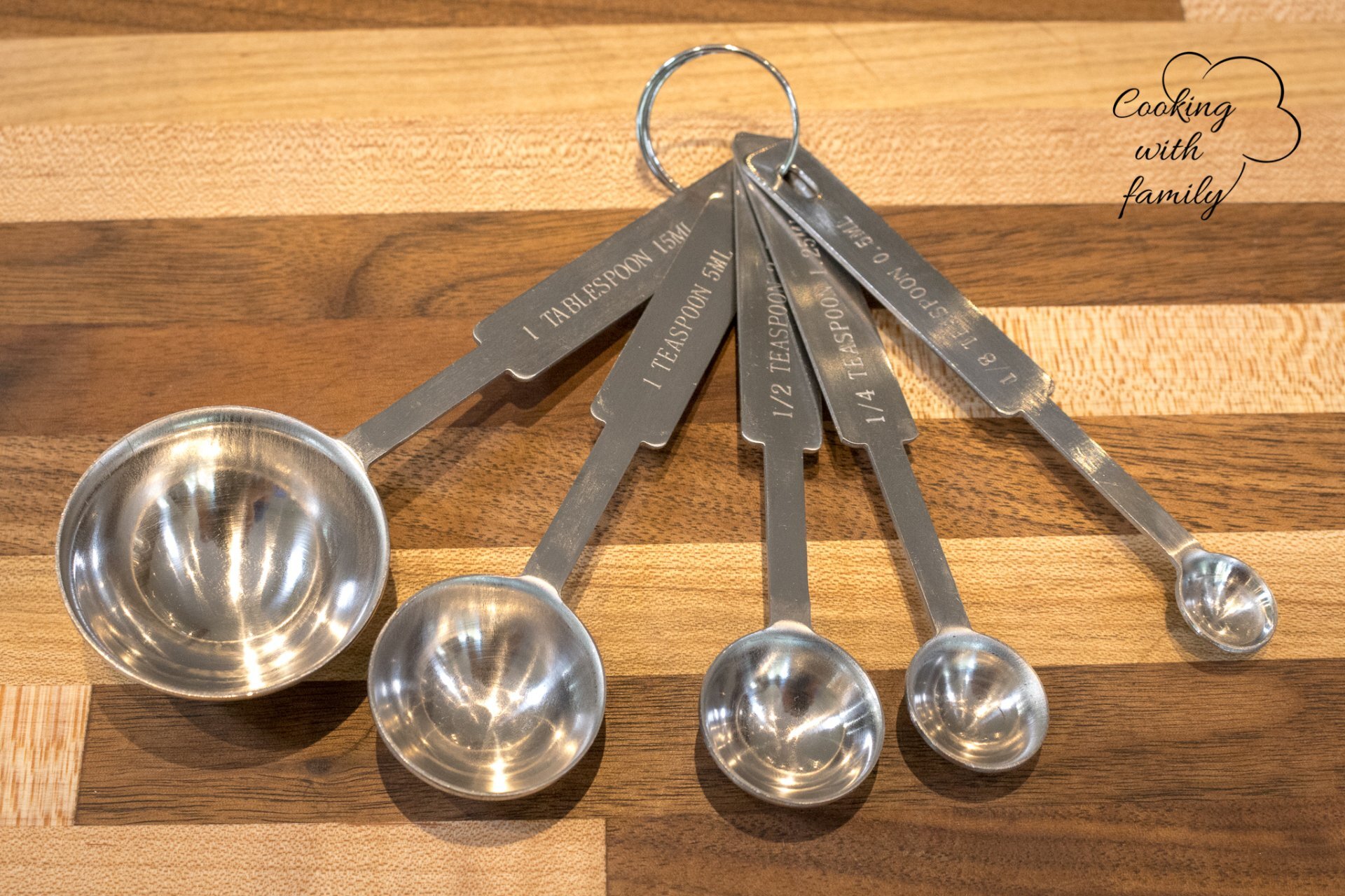 Measuring Spoons 5 pcs (extra 1/8 TSP)