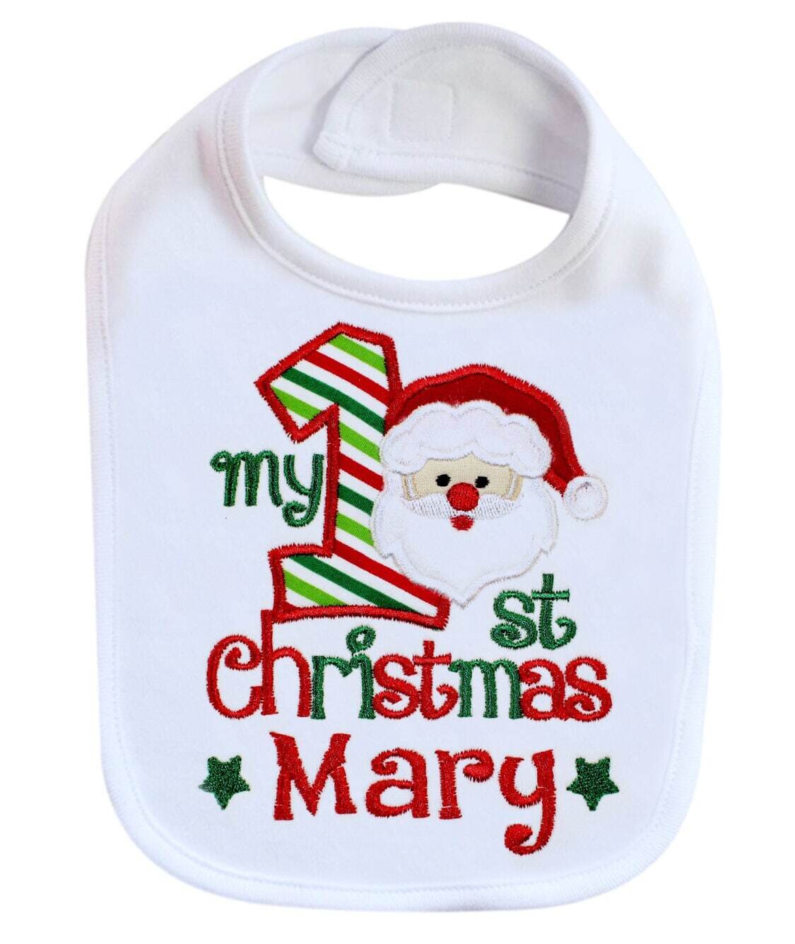 First Christmas Bib Santa’s Unisex Bib Personalized with Name