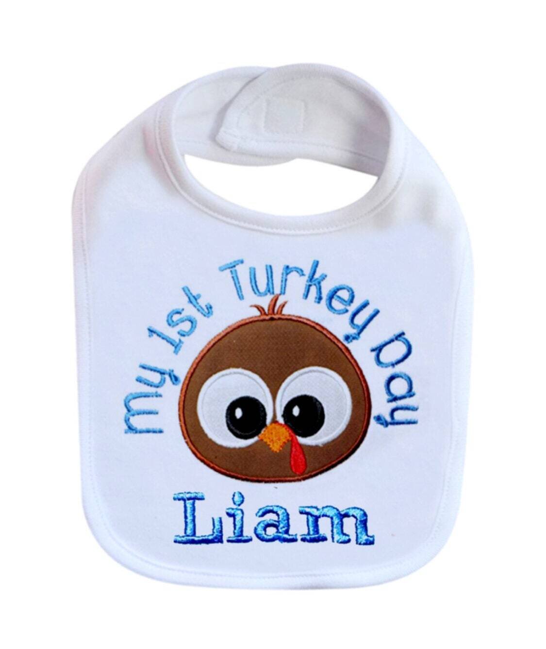 Thanksgiving Boy Bib Personalized with Name