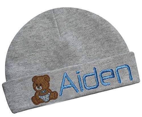 Baby Boy Hat Teddy Bear Personalized with Name