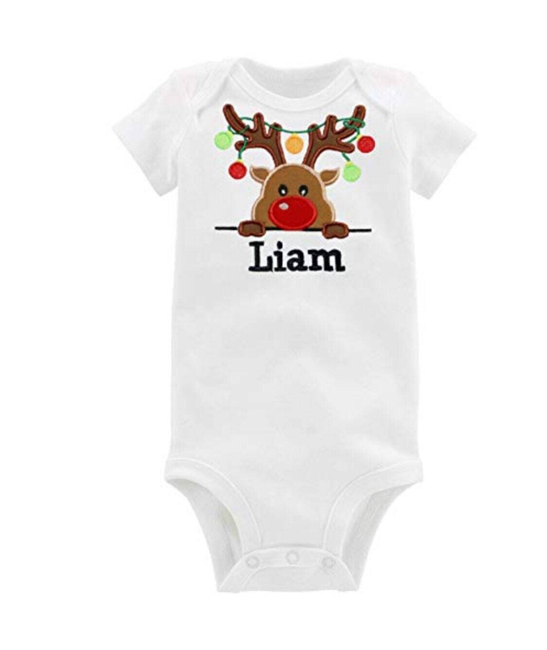 Christmas Holiday Reindeer Outfit Unisex Personalized with Name