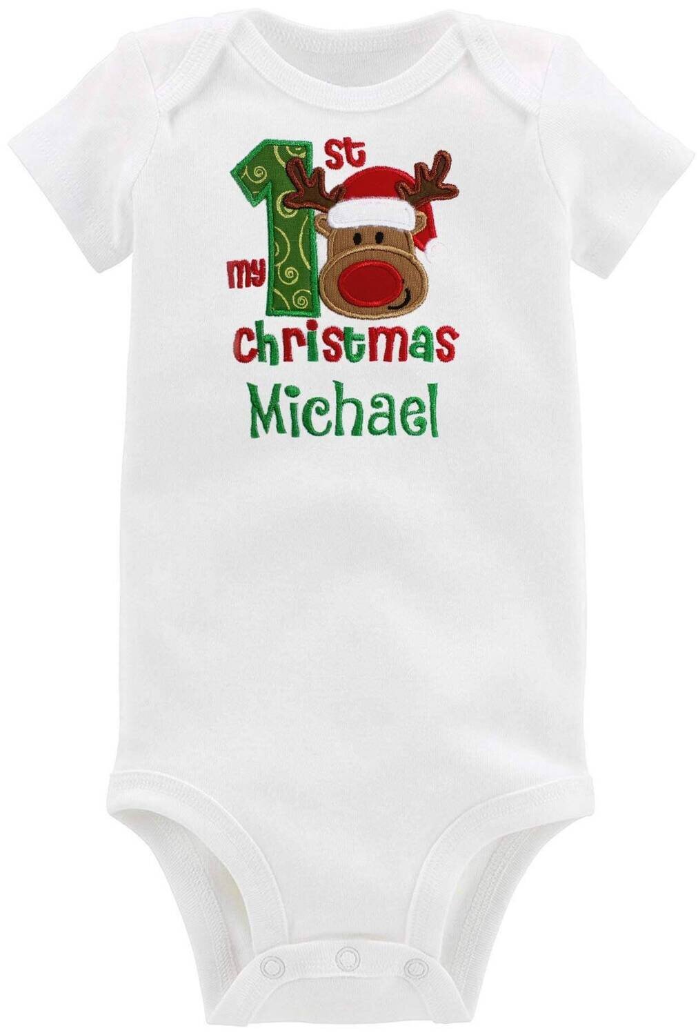 Christmas Boy Onesie Personalized with Name