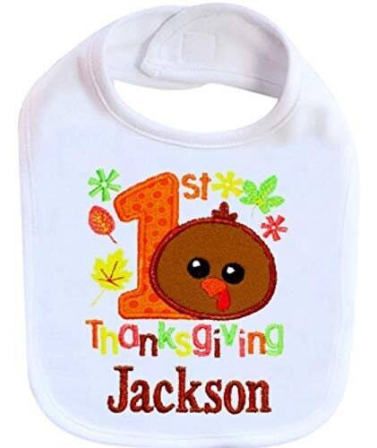 Thanksgiving Unisex Bib Personalized with Name